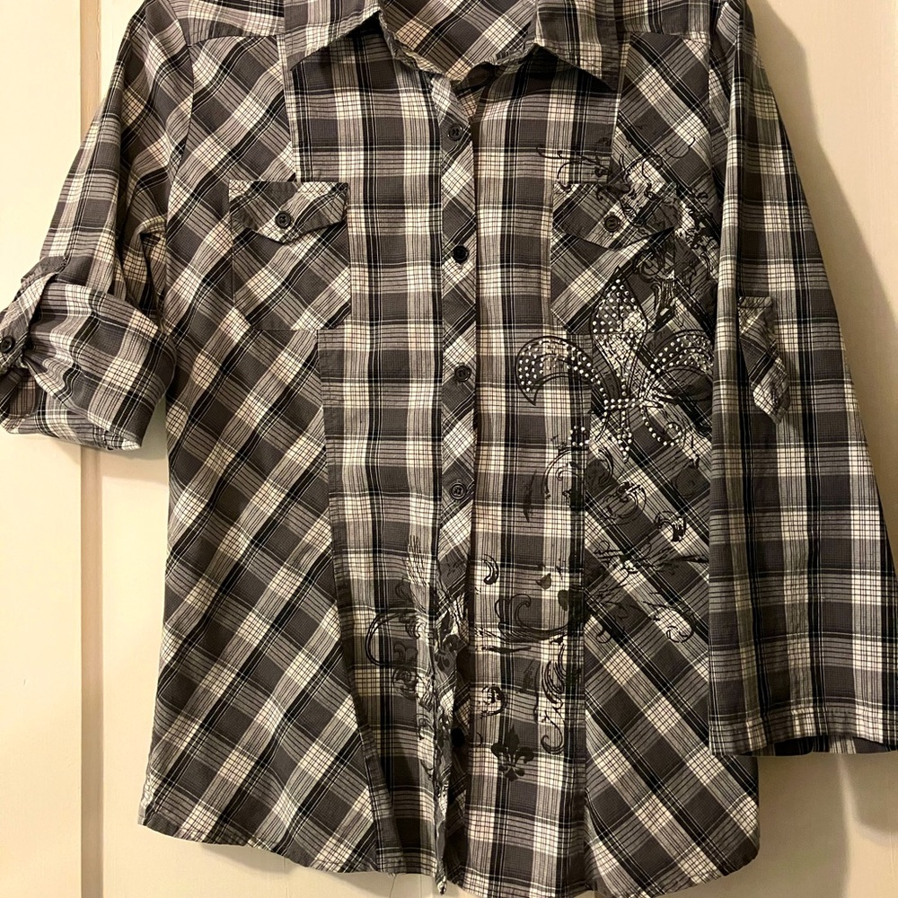 Shirt , used , black and white